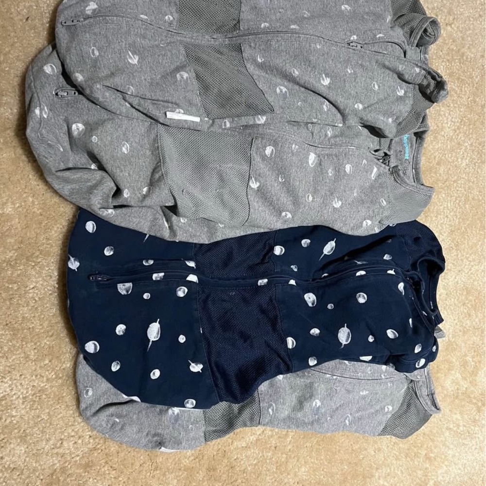 Sleepea Gray and Navy Baby Sleep Sacks
